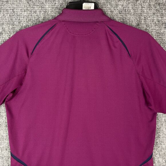 Under Armour Shirt Mens Medium Golf‎ Polo Heatgear Loose Short-Sleeve Purple - Picture 5 of 13